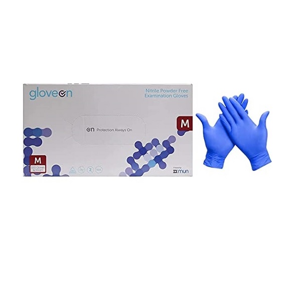 Samurai Gloveon Nitrile Powder Free Examination Gloves, M Size, Blue Family, 100 pcs by weight (Pack of 2)