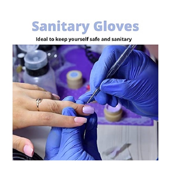 Samurai Gloveon Nitrile Powder Free Examination Gloves, M Size, Blue Family, 100 pcs by weight (Pack of 2) - Image 5