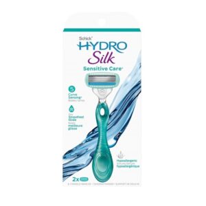 Schick Hydro Silk Sensitive Skin Razor for Women with 2 Moisturizing Blade Refills