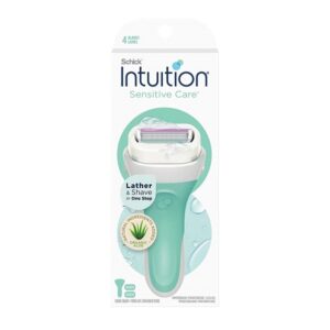 Schick Intuition Sensitive Care women’s razor with 2 aloe moisturizing blade refills