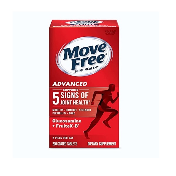Schiff Move Free Glucosamine and Chondroitin Joint Support Supplement 200 Tablets Bottle
