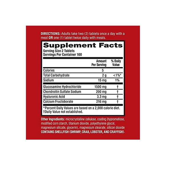 Schiff Move Free Glucosamine and Chondroitin Supplement 200 Tablets - Image 3