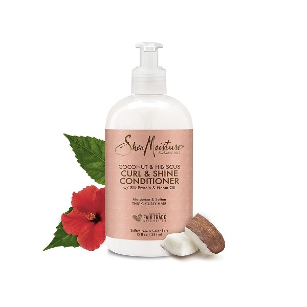 Shea Moisture Coconut & Hibiscus Curl & Shine Conditioner - 13 oz - Image 11