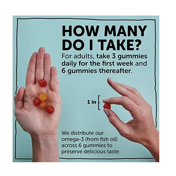 SmartyPants Gummy Vitamins: Adult Complete + Fiber with No Added Sugar: Multivitamin + Omega 3s + Vitamin D3 - SINGLE BOTTLE, 30 Day Supply,AF180 - Image 5