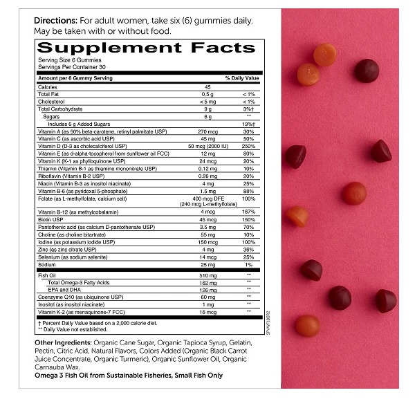 SmartyPants Women's Complete Daily Gummy Vitamins, 120 Count - Image 2