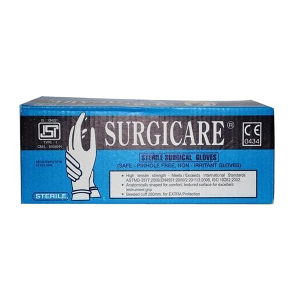 Sterile Surgical Gloves (Surgicare)-6.5 inch