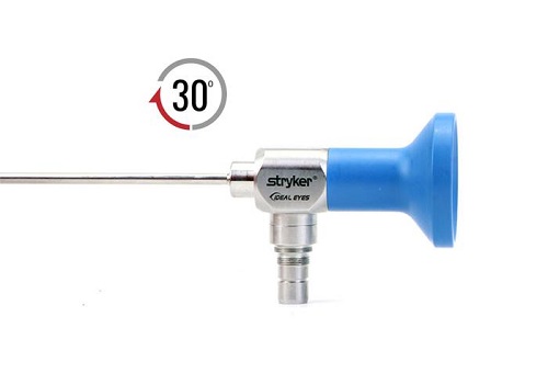 Stryker 2.7 mm 30° IDEAL EYES™ HD Autoclavable Stubby Arthroscope, Eyepiece, J-Lock, 75 mm