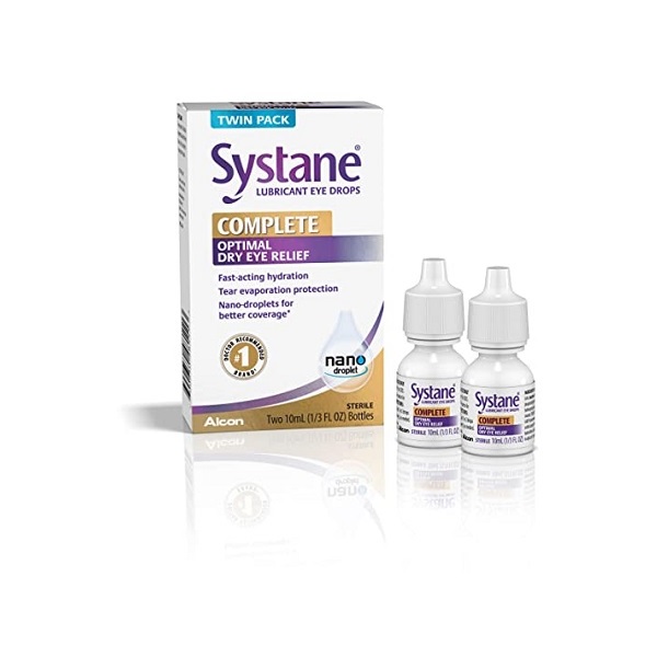 Systane Complete Lubricant Eye Drops 2x10mL Twin Pack for Dry Eye Relief