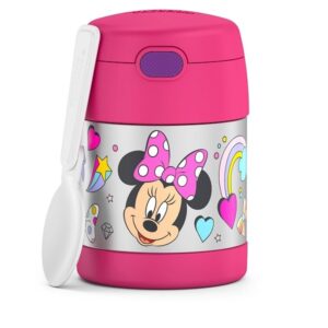 Thermos Funtainer 10 Ounce Stainless Steel Vacuum Insulated Kids Food Jar With Spoon, Preschool Minnie