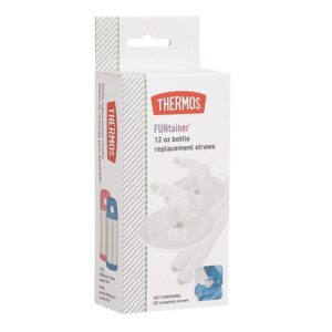 Thermos Replacement Plastic Straws for 12-Ounce Funtainer Bottle, 2 Pack