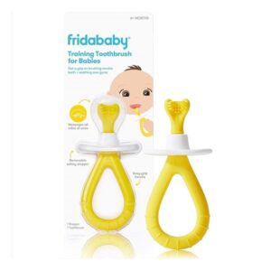 FridaBaby Soft Silicone Baby Training Toothbrush with Gentle Bristles