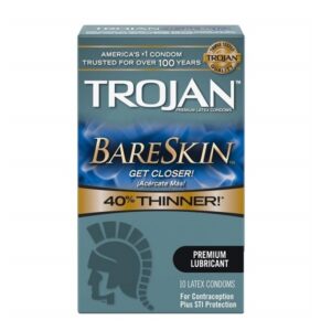 Trojan Bareskin Lubricated Condoms 10pc