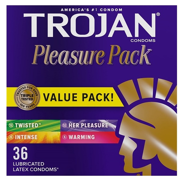 Trojan Pleasure Pack Lubricated Condoms 36 Count