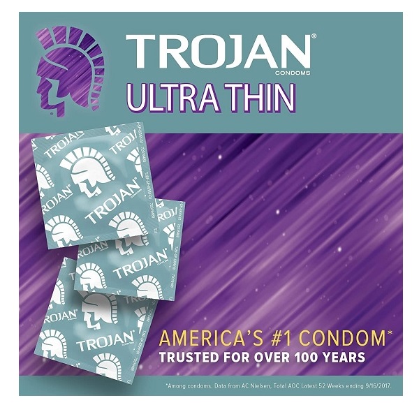 Trojan Condom Sensitivity Ultra Thin Spermicidal, 12 Count - Image 3