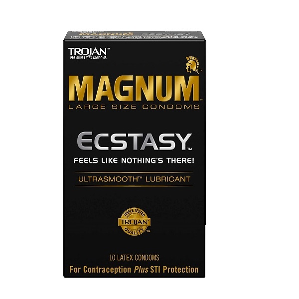 Trojan Magnum Ecstasy Ultrasmooth lubricated condoms 10 count