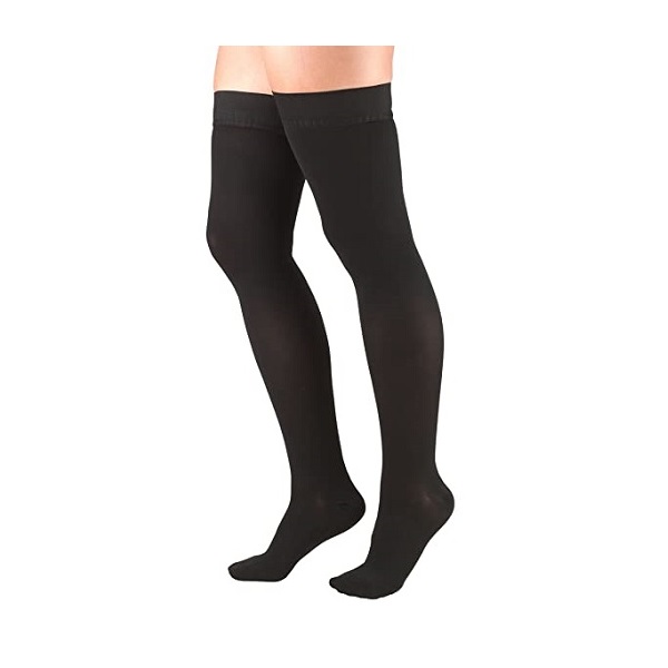 Truform 8848 thigh high compression stockings 30–40 mmHg black large