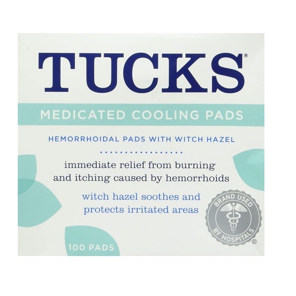 Tucks Medicated Witch hazel hemorrhoidal Pads, 100 Count Pads