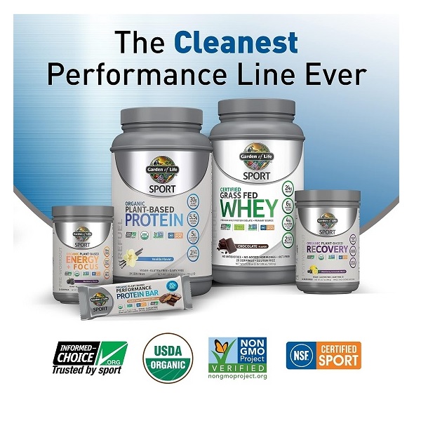 Vanilla: Garden of Life Sport Certified Grass Fed Clean Whey Protein Isolate, Vanilla, 23oz (1lb 7oz / 652g) Powder - Image 5