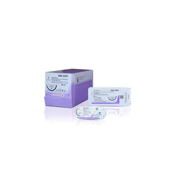 Vicryl Sutures USP 2-0, 1/2 Circle Round Body NW2317