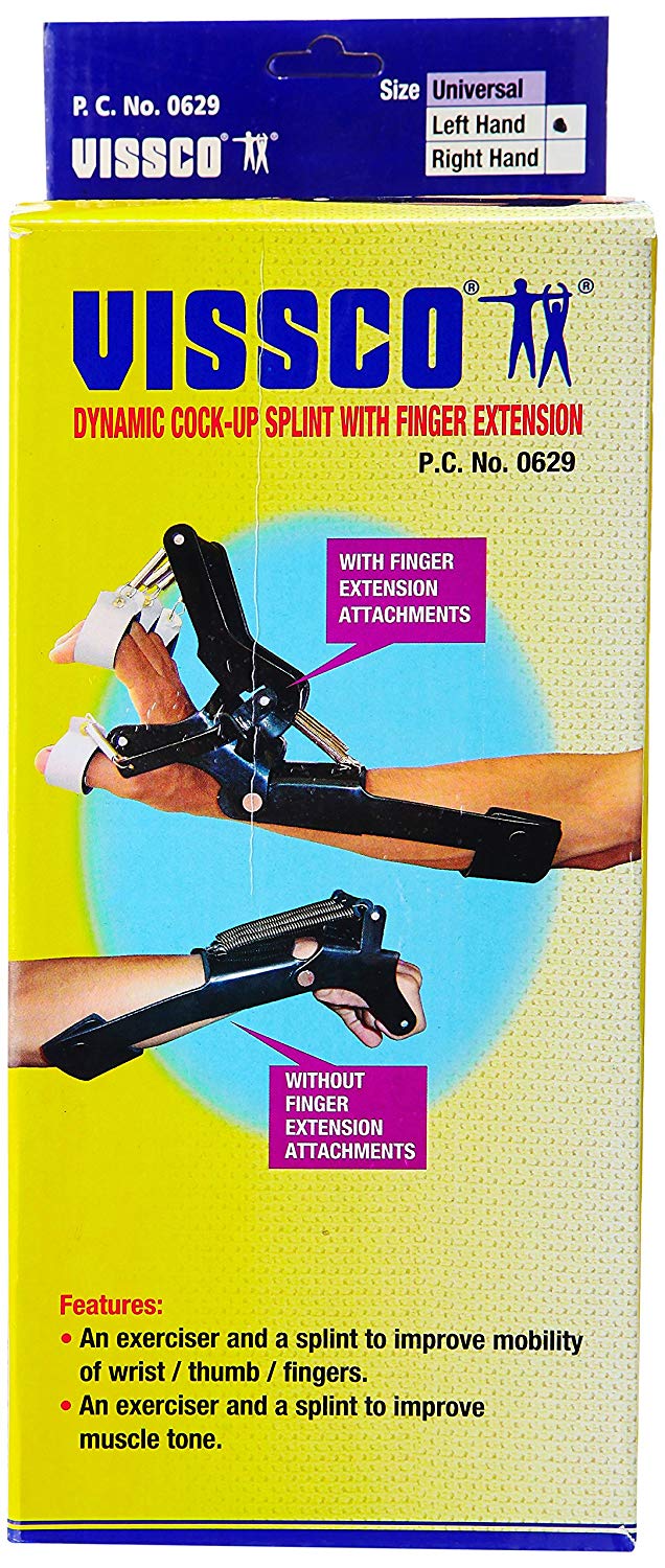 Vissco Dynamic Cock-Up Splint with Finger Extension (Left)