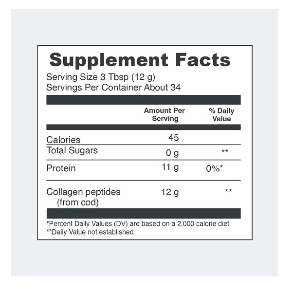 Vital Proteins Marine Collagen Peptides Powder Supplement for Skin Hair Nail Joint - Hydrolyzed Collagen - 12g per Serving - 14.5oz Canister - Image 2