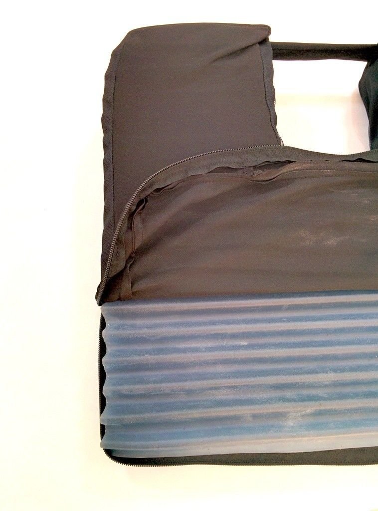 Wedge Sitting Pillow"GEL" for Back Pain and Coxalgia lined with Gel Cushion ? Pipe Type (17? x 15? x 1.5? x 3.5?)