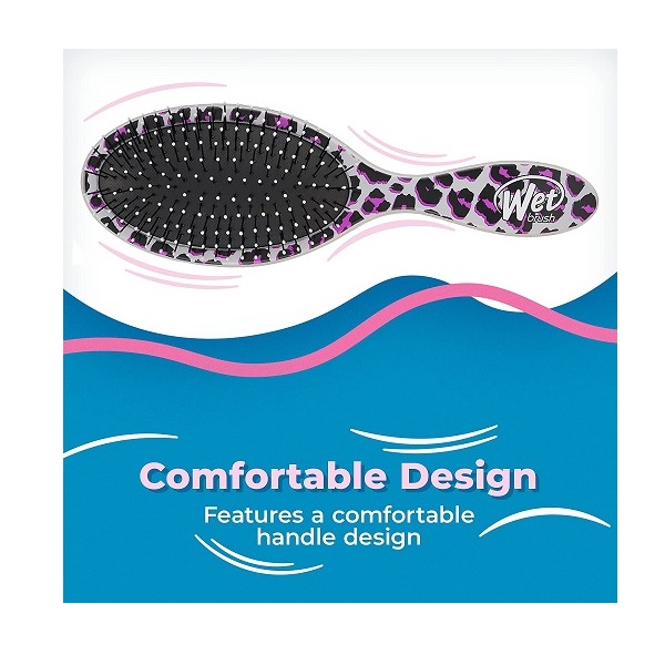 Wet Brush Original Detangler Safari Tiger Printed Hair Brush with UltraSoft IntelliFlex Bristles, Travel Detangling Hair Comb for All Hair Types (Yellow Black) - Image 4