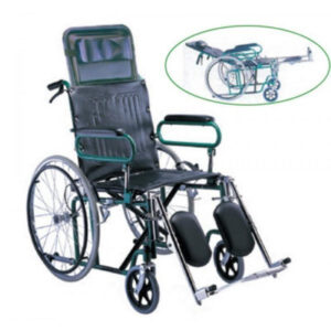 Wheel Chair Folding Reclining with Detachable Leg Rest and Folding Arm Rest & Leg Elevator FS902GC