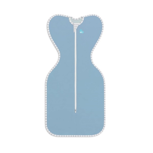 Love To Dream Swaddle UP 1.0 TOG, Dusty Blue, Small, 8-13 lbs., Dramatically Better Sleep, Allow Baby to Sleep in Their Preferred arms up Position for self-Soothing, snug fit Calms Startle Reflex