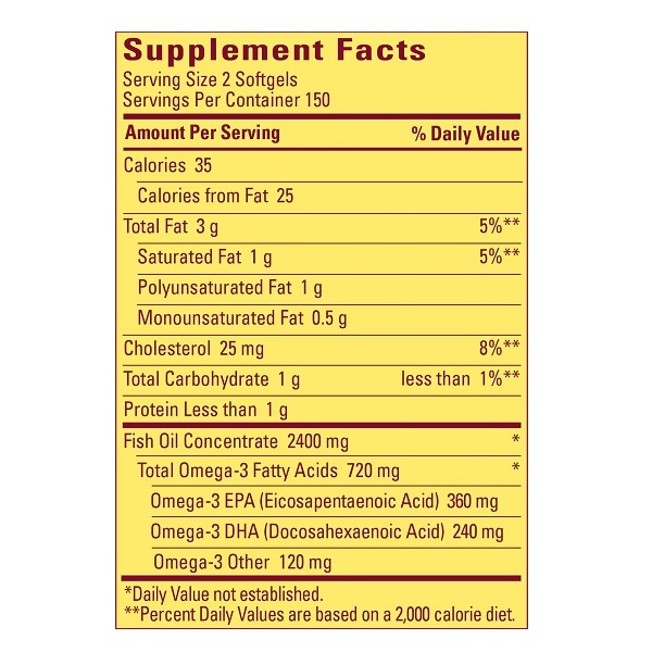 Nature Made Fish Oil Omega-3 1200mg, 300 Softgels - Image 10