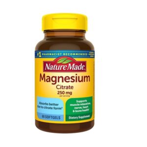 Nature Made Magnesium Citrate Softgels, 250mg, 60 Count