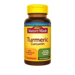 Nature Made Turmeric Antioxidant Herbal Supplement 500 Mg, 60 Capsules