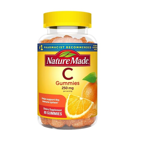 Nature Made Vitamin C Adult Gummies Tangerine, 80 Count