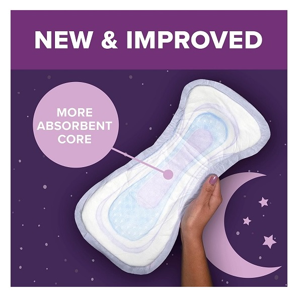Poise Overnight Incontinence Pads Ultimate Absorbency Extra Coverage, 72 Count - Image 4