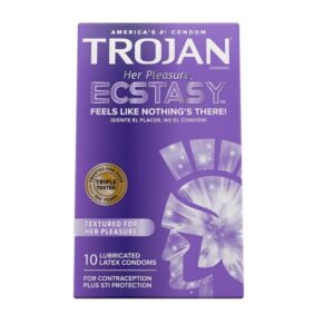 Trojan Her Pleasure Ecstasy Ultrasmooth Lubricant,10-count