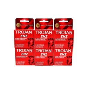 Trojan Non-Lubricated Premium Latex Condoms 3 ct (Pack of 6)