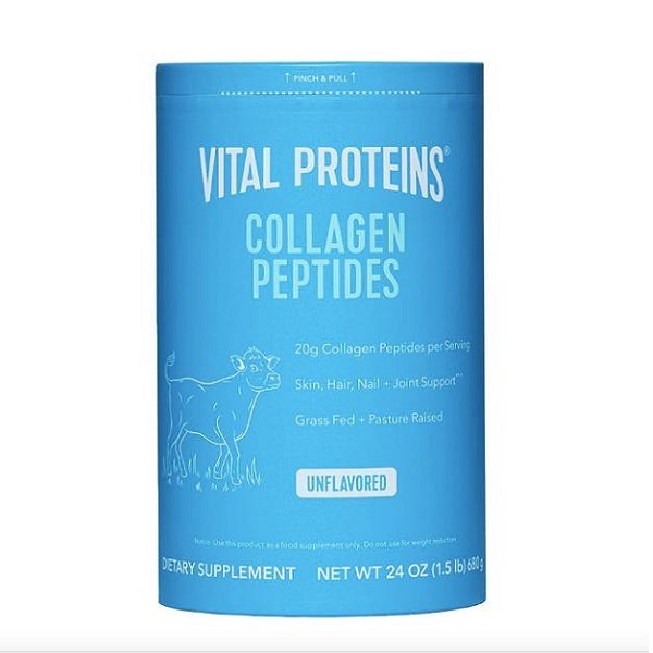 Vital Proteins Collagen Peptides Powder 24 oz (680g) unflavored grass-fed collagen supplement container