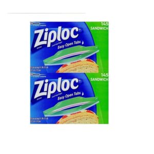 Ziploc Sandwich Bags, 6.5 x 5.875-Inch (16.5 cm x 14.9 cm) Pack of 290