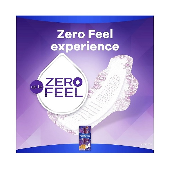 Always Radiant, Size 4, Overnight Sanitary Pads With Wings, Scented, 20 Count - Image 4