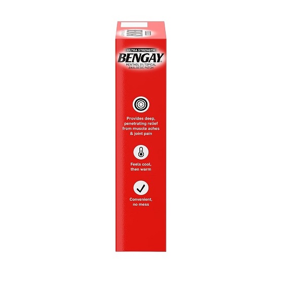 Bengay Pain Relieving Creams and Gels Ultra Strength Patch/4 Count AD - Image 6
