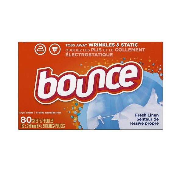 Bounce Fabric Softener Dryer Sheets Fresh Linen 80 count, (Pack of 3)