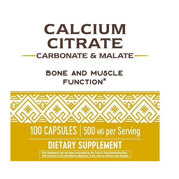 Calcium Citrate - 500 mg - 100 Capsules by Nature's Way - Image 4