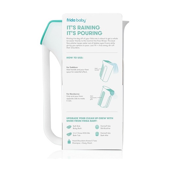 Control The Flow Rinser by Frida Baby Bath Time Rinse Cup with Easy Grip Handle and Removable Rain Shower - Image 7