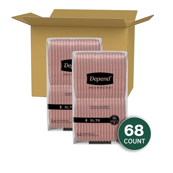 DEPEND MAX Absorb Underwear BLSH Female XLRG 68 - Image 2