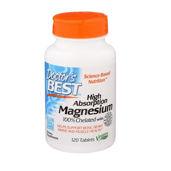 Doctor'S Best High Absorption Chelated Magnesium - 100 Mg, 120 Tablets