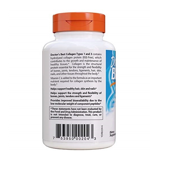 Doctor's Best, Best Collagen Types 1 & 3, 1000 mg, Pack of 180 Tablets - Image 2