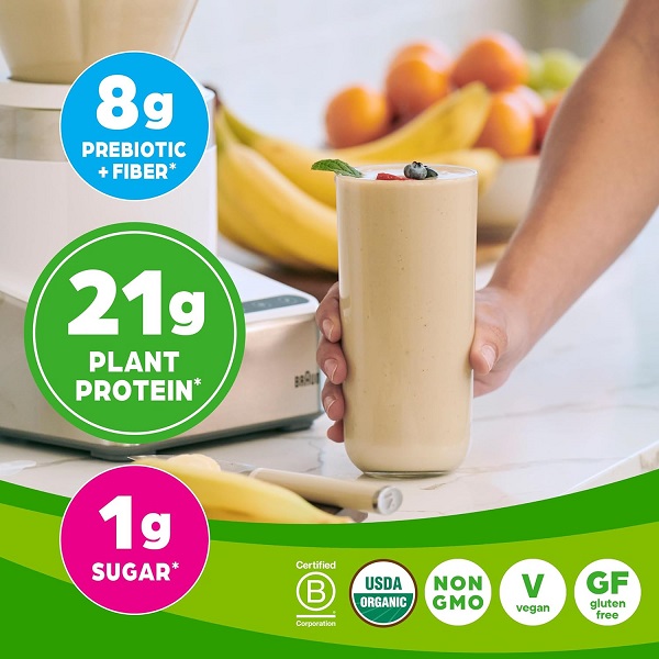 Orgain Organic Plant Based Protein Powder, Vegan, Non-GMO, Gluten Free, 1 Count, Packaging May Vary (Vanilla Bean, 2.74 Pound) - Image 3