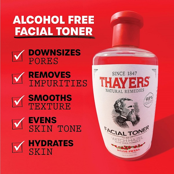 Thayer's Thayer - Witch Hazel Toner-Rose Petal Alc.Fr, Pack of 12 Fl Oz Liquid/355ml - Image 2