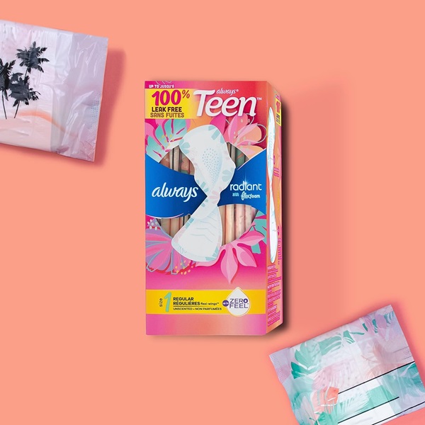 Always Totally Teen Always Radiant Infinity Pads, 14 Count - Image 4