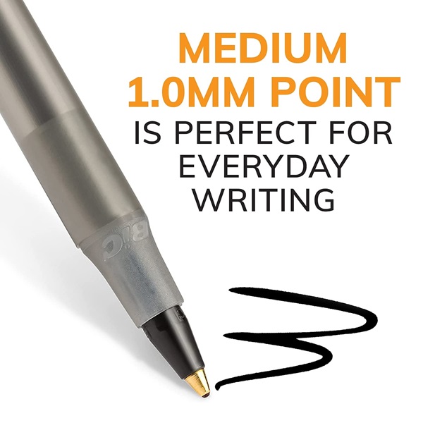 BIC Round Stic Ball Pen - Pack of 10, Black - Image 3